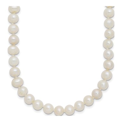 Sterling Silver Freshwater Cultured Pearl Near-Round Necklace