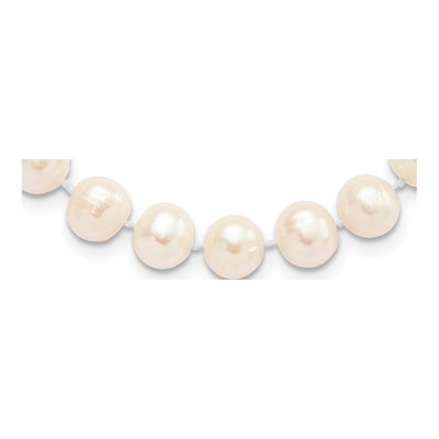 Sterling Silver Freshwater Cultured Pearl Near-Round Necklace
