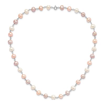 Sterling Silver Multi Pearl Necklace, Bracelet & Earring Set – view 6