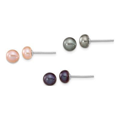 Sterling Silver Freshwater Pearl Necklace, Bracelet & – view 3