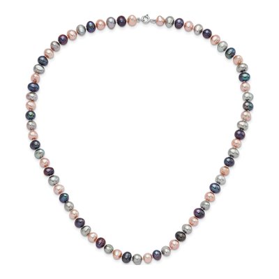 Sterling Silver Freshwater Pearl Necklace, Bracelet & – view 6