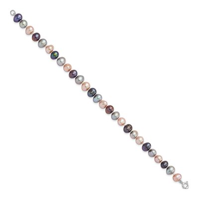 Sterling Silver Freshwater Pearl Necklace, Bracelet & – view 7