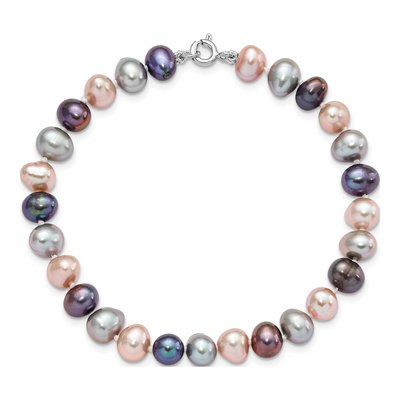 Sterling Silver Freshwater Pearl Necklace, Bracelet & – view 8