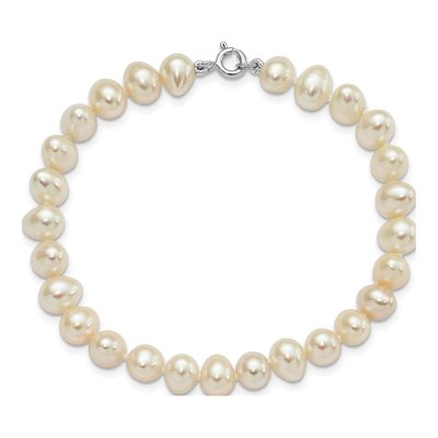 Sterling Silver Freshwater Pearl Necklace, Bracelet & – view 7