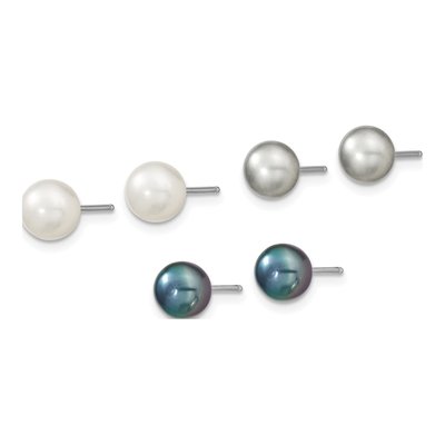 Sterling Silver Freshwater Pearl Necklace Set – view 3