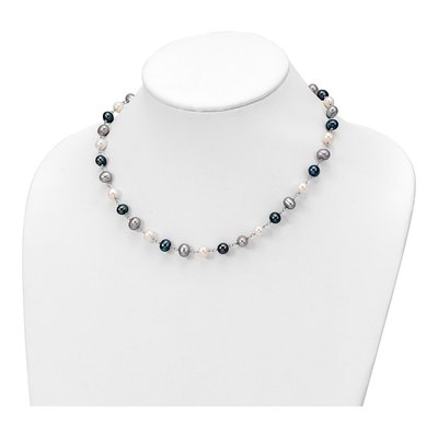 Sterling Silver Freshwater Pearl Necklace Set – view 5