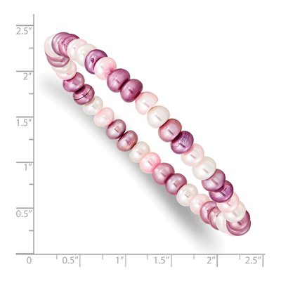 Multi-Color Freshwater Pearl Stretch Bracelet – view 3
