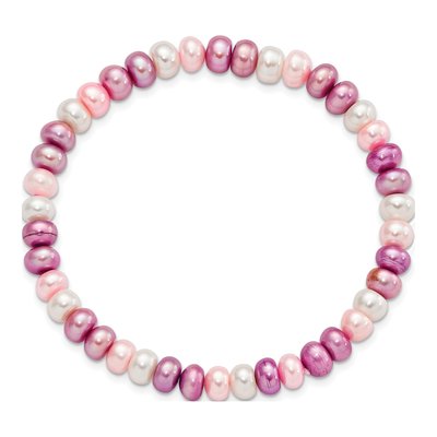 Multi-Color Freshwater Pearl Stretch Bracelet – view 4