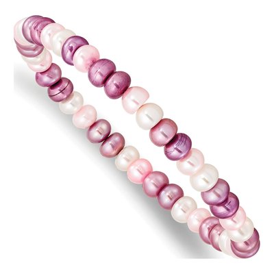 Multi-Color Freshwater Pearl Stretch Bracelet