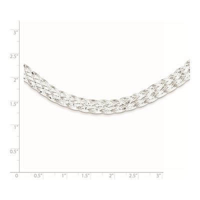 Sterling Silver Braided Fancy Necklace – view 3