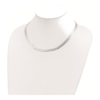 Sterling Silver Braided Fancy Necklace – view 4