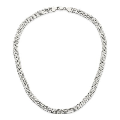 Sterling Silver Braided Fancy Necklace – view 5