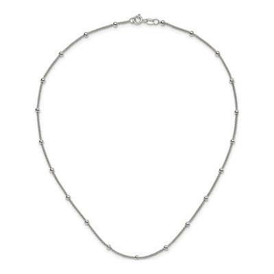 Sterling Silver Beaded Necklace – view 6