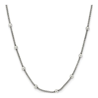 Sterling Silver Beaded Necklace