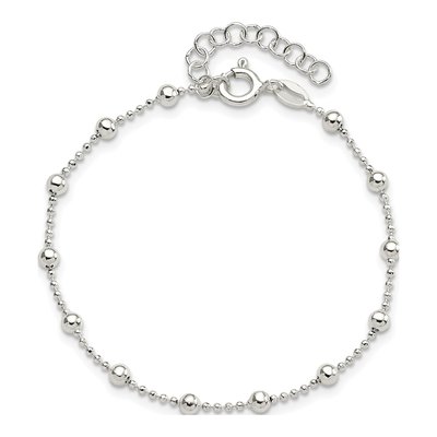 Sterling Silver Beaded Bracelet – view 4