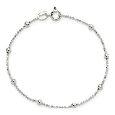 Sterling Silver Beaded Bracelet – view 2