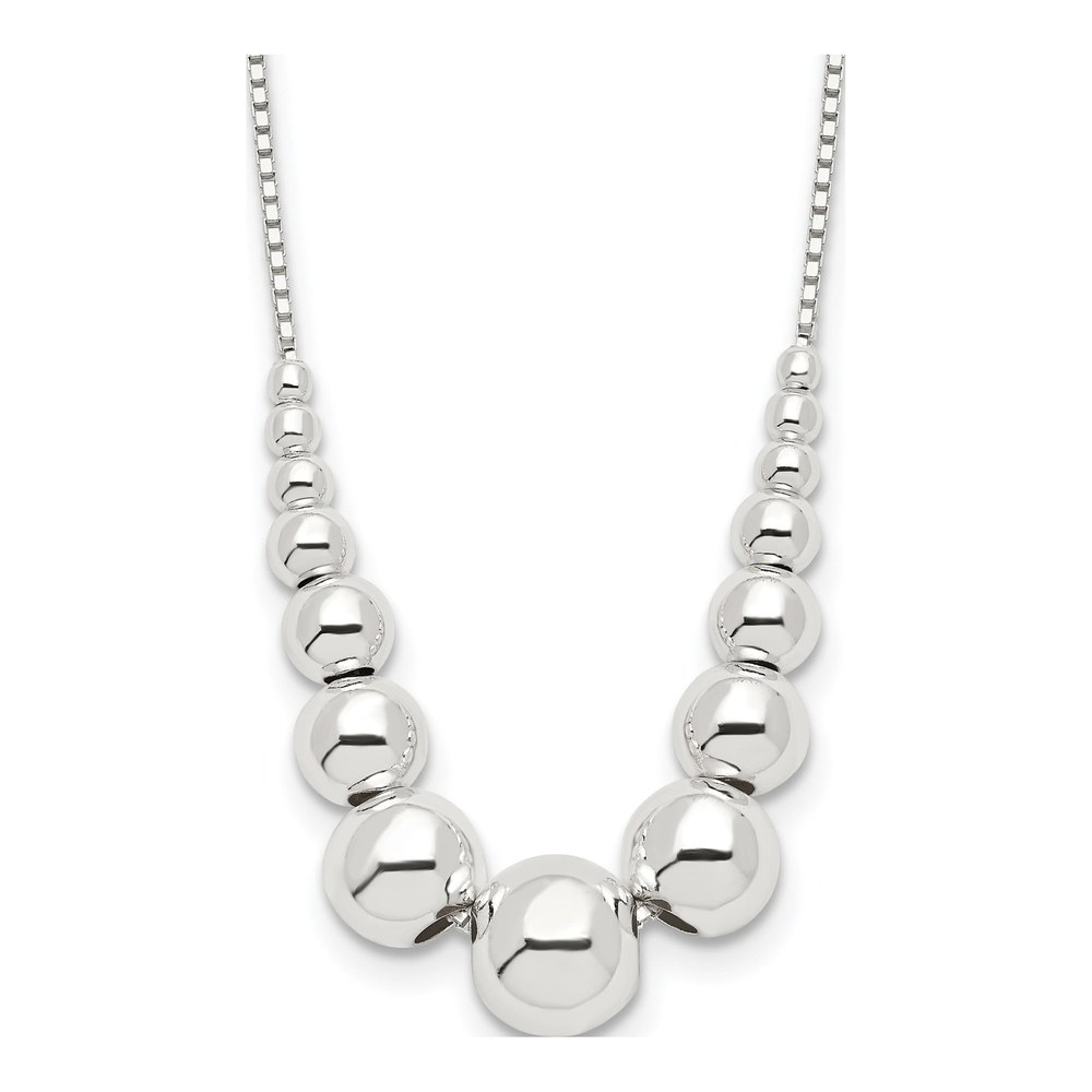 Sterling Silver Graduated Necklace