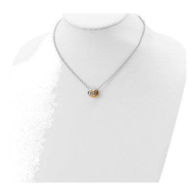 Sterling Silver 3-Circle Pendant Necklace – view 5