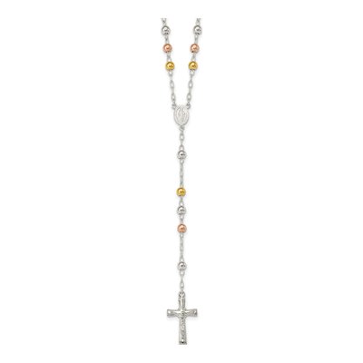 Sterling Silver Rosary Necklace