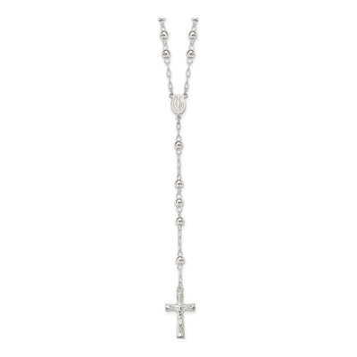 Sterling Silver Rosary Necklace