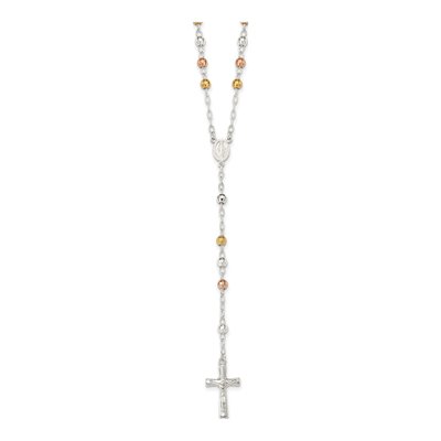 Sterling Silver Rosary Necklace