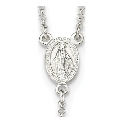Sterling Silver Tiger's Eye Rosary Necklace – view 4