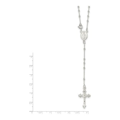 Sterling Silver Rosary Necklace – view 3