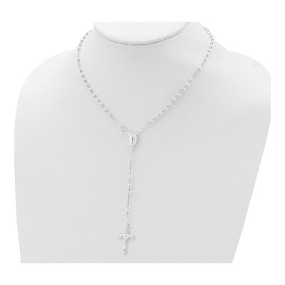 Sterling Silver Rosary Necklace – view 5