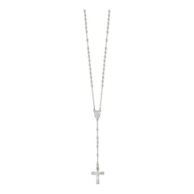 Sterling Silver Crucifix Rosary Necklace – view 3