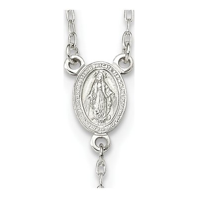 Sterling Silver Crucifix Rosary Necklace – view 4