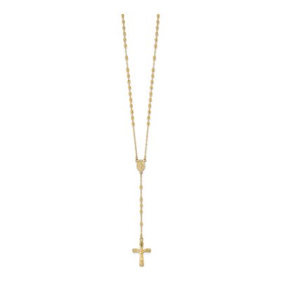 Gold-Plated Sterling Silver Rosary Necklace – view 3
