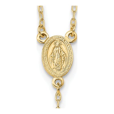 Gold-Plated Sterling Silver Rosary Necklace – view 4