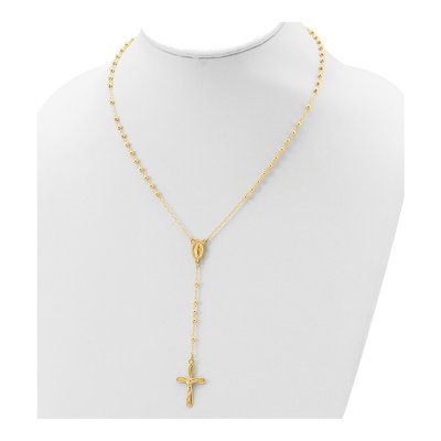 Gold-Plated Sterling Silver Rosary Necklace – view 5