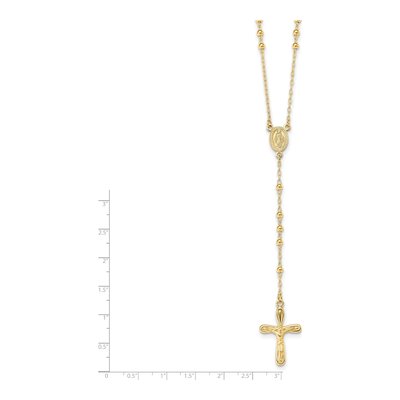 Gold-Plated Sterling Silver Rosary Necklace – view 6