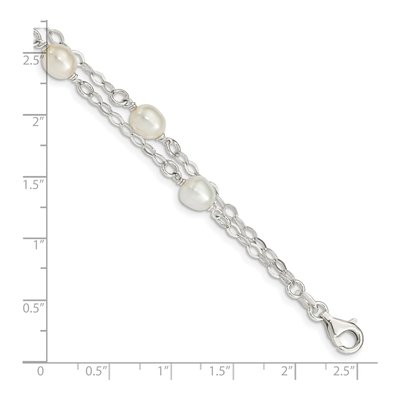 Sterling Silver Freshwater Cultured Pearl Bracelet – view 3