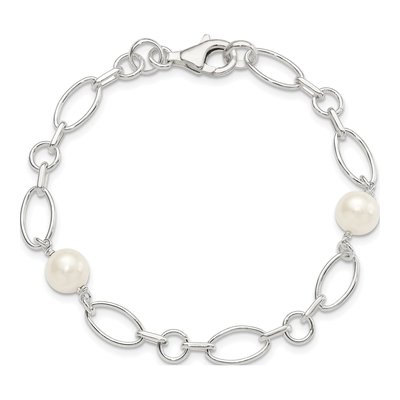 Sterling Silver Freshwater Cultured Pearl Bracelet – view 4