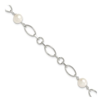 Sterling Silver Freshwater Cultured Pearl Bracelet