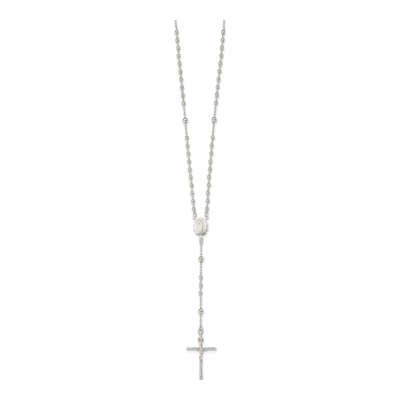 Sterling Silver Rosary Necklace – view 3