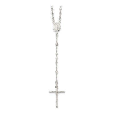 Sterling Silver Rosary Necklace