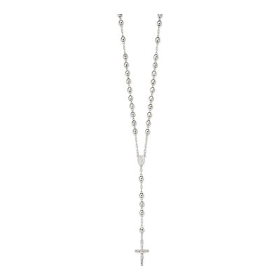 Sterling Silver Rosary Necklace – view 3