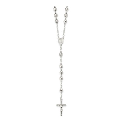 Sterling Silver Rosary Necklace