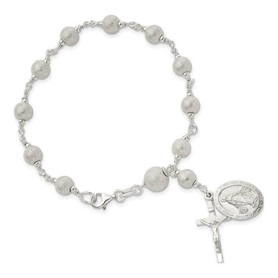 Sterling Silver Rosary Bracelet – view 4