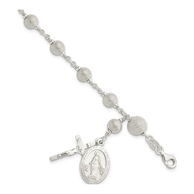 Sterling Silver Rosary Bracelet