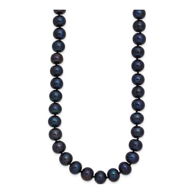 Sterling Silver Black Freshwater Cultured Pearl Necklace – view 3