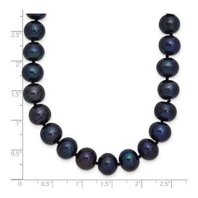 Sterling Silver Black Freshwater Cultured Pearl Necklace – view 6