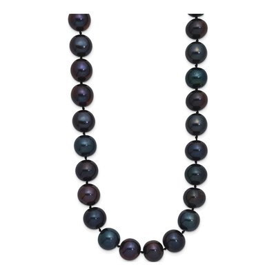 Sterling Silver Black Freshwater Cultured Pearl Necklace – view 3