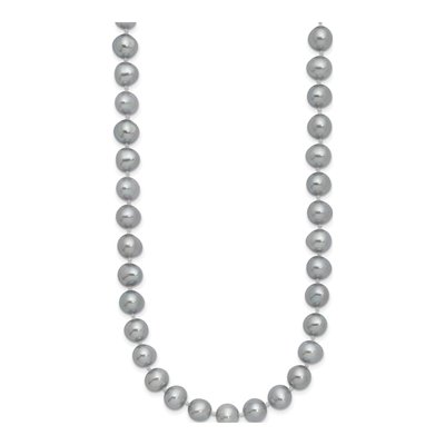 Sterling Silver Grey Freshwater Cultured Pearl Necklace – view 3