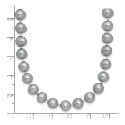 Sterling Silver Grey Freshwater Cultured Pearl Necklace – view 6