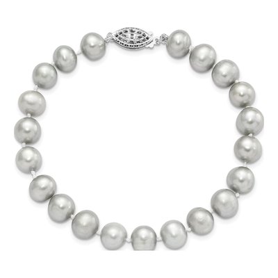 Grey Freshwater Pearl Bracelet | Sterling Silver 7.25" – view 3