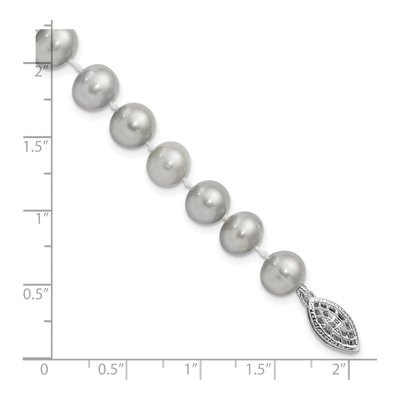 Grey Freshwater Pearl Bracelet | Sterling Silver 7.25" – view 4
